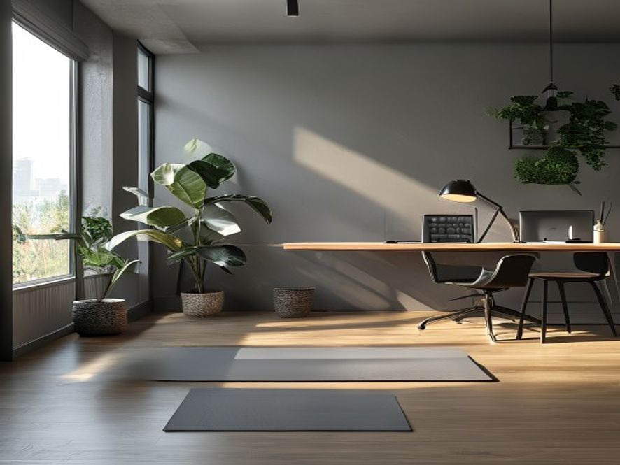 Kolme ergonomista harjoitusta näytetty samalla sivulla